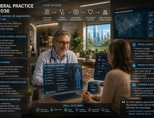 General Practice in 2036: A Vision for Patient-Centred, AI-Augmented, Human-Led Healthcare